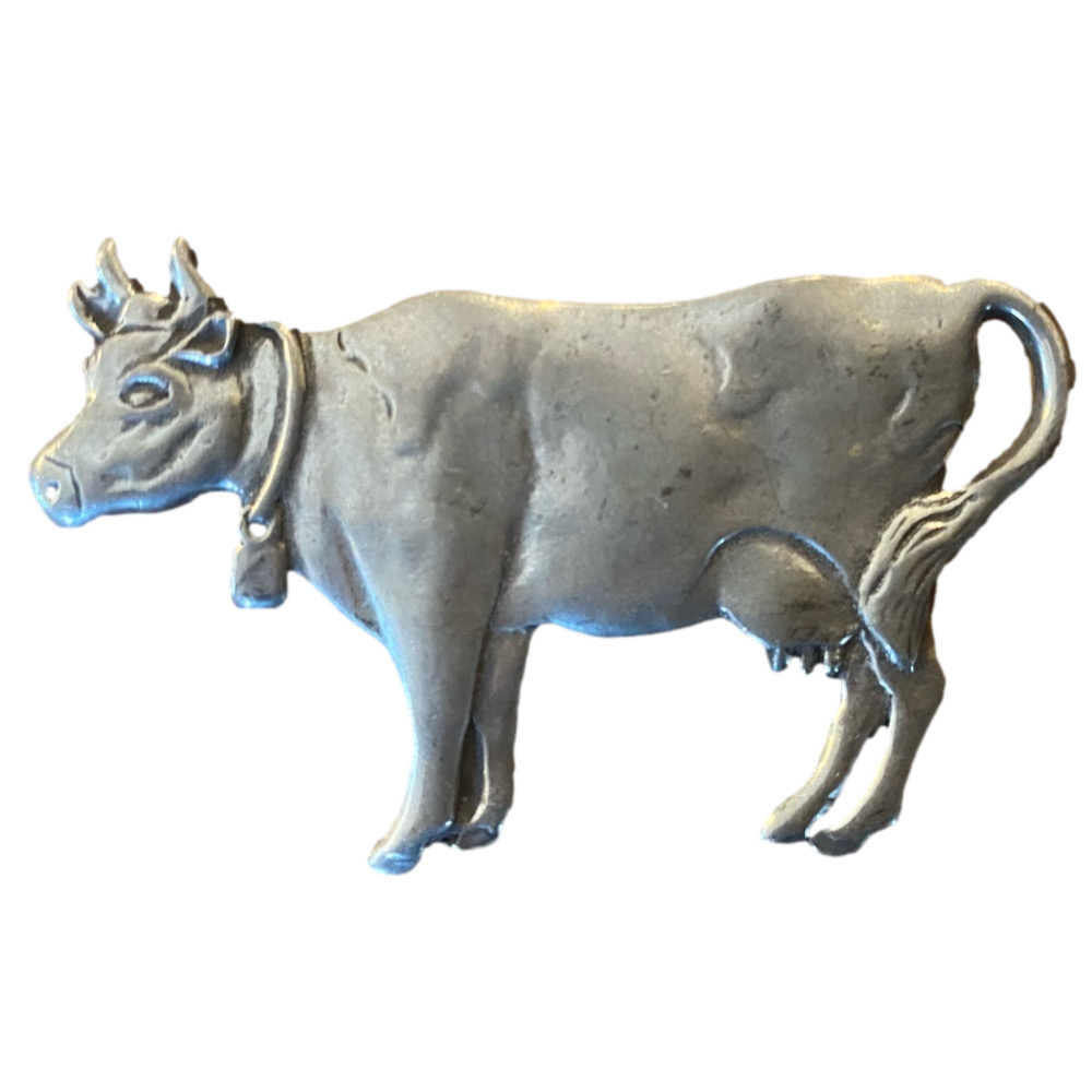 Seagull Pewter Vintage Cow Pin Brooch Pugwash Nova Scotia Vintage Jewellery Farm